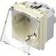 Priza modulara 2P+E TEM, fildes, cu capac transparent, 2M, 16A, Modul, VM11IT