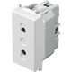 Priza modulara 2P TEM, alb, 1M, Modul