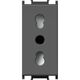 Priza modulara 2P+E TEM, antracit, 1M, 10A, Modul, P17/11+KS, VM30AT