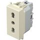 Priza modulara 2P+E TEM, fildes, 1M, 10A, Modul, P17/11+KS, VM30IW