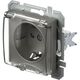 Mecanism priza 2P+E, TEM, cu capac, incastrat, titan/transparent, Logiq, VQ13TTXO