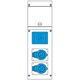 Tablou organizare santier monofazic, IP44, 230VAC, 16A, Scame, 632.3005-056