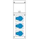 Tablou organizare santier monofazic 4 module IP44, 230VAC, 16A, Scame, 632.3006-062