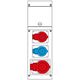 Tablou organizare santier trifazic/monofazic 4 module IP44, 230/415VAC, 16A/32A, Scame, 632.3006-324