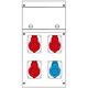 Tablou organizare santier trifazic/monofazic, IP44, 230/415VAC, 16A, Scame, 632.4005-007