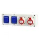 Tablou organizare santier trifazic/monofazic 6 module IP44, 230/415VAC, 16A/32A, Scame, 632.RO0014