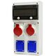 Tablou organizare santier trifazic/monofazic 11 module IP44, 230/415VAC, 16A/32A, Scame, 632.RO0023