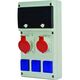 Tablou organizare santier trifazic/monofazic 11 module IP44, 230/415VAC, 16A/32A, Scame, 632.RO0029