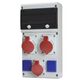 Tablou organizare santier trifazic/monofazic 14 module IP44, 230/415VAC, 16A/32A, Scame, 632.RO0034