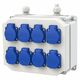 Tablou organizare santier monofazic, IP54, 230VAC, 16A, PCE, 9017009