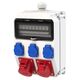 Tablou organizare santier trifazic/monofazic 10 module IP54, 230/415VAC, 16A/32A, PCE, 9135551