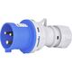 Stecher monofazic ETI, IP44, mobil, 2P+E, 32A , 004482019