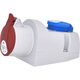 Priza/stecher combinat trifazic/schuko ETI, IP44, aplicata, 3P+N+E, 16/16A , 004482051