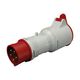 Adaptor fisa trifazica-priza trifazica ETI, IP44, mobil, 3P+N+E / 3P+E, 32/32A , 004482117