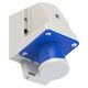 Stecher monofazic PCE, IP44, aplicat, 2P+E, 16A , 513-6d