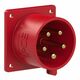 Stecher trifazic PCE, IP44, aplicat, 3P+N+E, 32A , 625-6f7