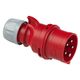 Stecher trifazic PCE, cu inversarea fazelor, IP44, mobil, 3P+N+E, 32A , 2521-as
