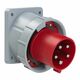 Stecher trifazic PCE, IP67, aplicat, 3P+N+E, 63A , 735-6
