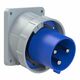 Stecher monofazic PCE, IP67, aplicat, 2P+E, 125A , 743-6