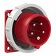 Stecher trifazic PCE, cu inversarea fazelor, IP67, aplicat, 3P+N+E, 16A , 413-6f8