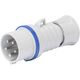 Stecher monofazic Gewiss, cu inversarea fazelor, IP44/54, mobil, 3P+E, 32A , GW60016WH