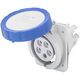 Priza monofazica Gewiss, IP67, incastrata, 2P+E, 16A , GW62227FH
