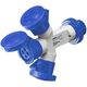 Adaptor priza monofazica-priza monofazica Gewiss, IP67, mobil, 3P+E, 16A , GW64025