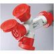 Adaptor priza trifazica-priza trifazica Gewiss, IP67, mobil, 3P+N+E, 16A , GW64028