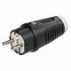 Stecher monofazic PCE, industrial/schuko, negru/alb, IP44/54, mobil, 2P+E, 16A , 0511-sw