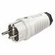 Stecher monofazic PCE, industrial/schuko, gri deschis/negru, IP44/54, mobil, 2P+E, 16A , 0512-gs