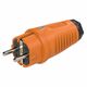 Stecher monofazic PCE, industrial/schuko, portocaliu/negru, IP44/54, mobil, 2P+E, 16A , 0512-os