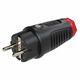Stecher monofazic PCE, industrial/schuko, negru/rosu, IP44/54, mobil, 2P+E, 16A , 0512-sr