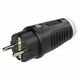 Stecher monofazic PCE, industrial/schuko, negru/alb, IP44/54, mobil, 2P+E, 16A , 0512-sw