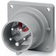 Stecher trifazic Scame, cu inversarea fazelor, IP44/IP54, incastrat, 3P+N+E, 16A , 243.1697RV