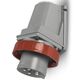 Stecher trifazic Scame, IP66/IP68, aplicat, 3P+E, 16A , 245.1696