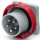 Stecher trifazic Scame, IP66/IP68, incastrat, 3P+N+E, 16A , 248.1697