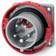 Stecher trifazic Scame, cu inversarea fazelor, IP66/68, incastrat, 3P+N+E, 16A , 248.1697RV