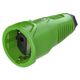 Priza monofazica PCE, industrial/schuko, verde/negru, IP44/54, mobila, 2P+E, 16A , 2520-us