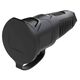 Priza monofazica PCE, industrial/schuko cu capac, negru/negru, IP44/54, mobila, 2P+E, 16A , 2521-ss