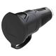Priza monofazica PCE, industrial/schuko cu capac, negru/alb, IP44/54, mobila, 2P+E, 16A , 2521-sw