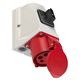Priza combinata trifazica/schuko PCE, IP44, mobila, 3P+N+E, 32/16A , 75925-6