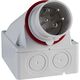 Stecher trifazic Schneider, IP44, aplicat, 3P+N+E, 32A , 83521