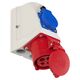 Priza combinata trifazica/schuko PCE, IP44, mobila, 3P+E, 32/16A , 9224-6