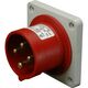 Stecher trifazic SEZ, IP54, incastrat, 3P+E, 32A , IRRN 3243