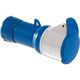 Priza monofazica Schneider, IP44, mobila, 2P+E, 16A , PKF16M423