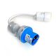 Adaptor fisa monofazica-cupla schuko SEZ, IP44, mobil, 2P+E, 16/16A , SA-1S