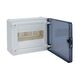 Tablou electric PVC, 8 module, aplicat, Hager, IP40, cu usa transparenta, VS108TD