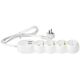 Prelungitor 4 posturi Wconn, 2P+E+2xUSB, 3 metri, alb, 16A