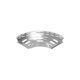 Cot 90 grade pentru jgheab metalic din tabla perforata, Baks, 100x110mm