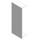 Capac de trecere pentru canal cablu aluminiu TEM, 165x65mm, alb